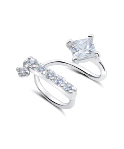 Beautiful CZ Silver Ear Cuff EC-1246